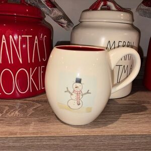 OG Rae Dunn Magenta Christmas Snowman Mug